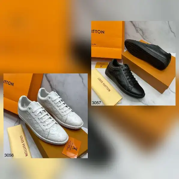 sepatu sneakers pria lv louis vuitton small logo