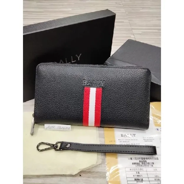 Dompet Bally Zip Leather Dompet Panjang Resleting Kulit