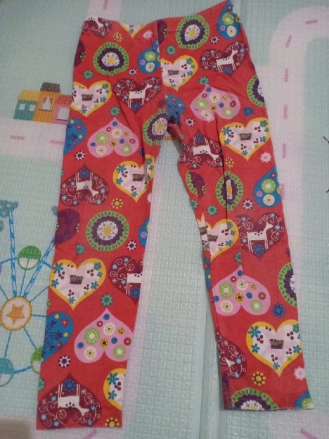 Preloved Legging Anak Warna Merah Motif