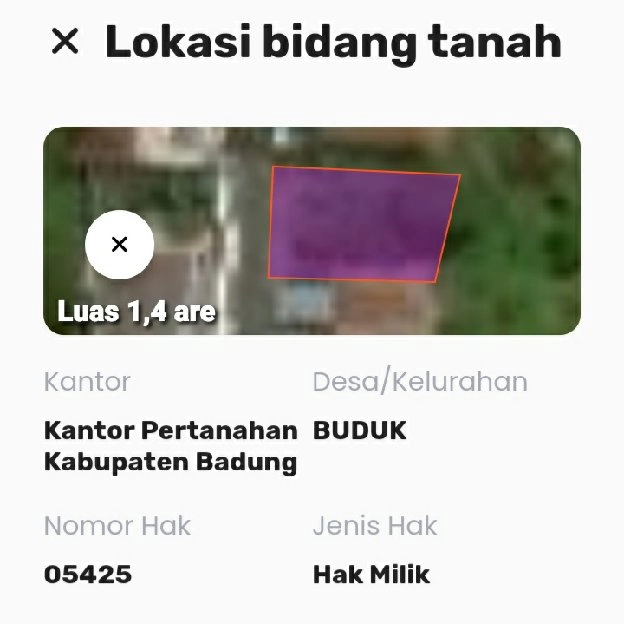 Dijual 1,4 are Perum Graha Mulia Uma Candi Jl. Veteran Buduk Mengwi