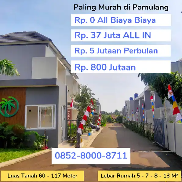 Rumah murah lebar 8 meter di pamulang