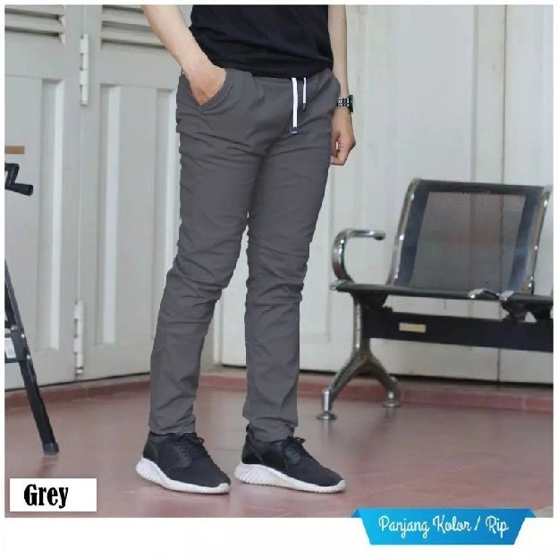 Celana Chino Pria Bahan Katun Twill 