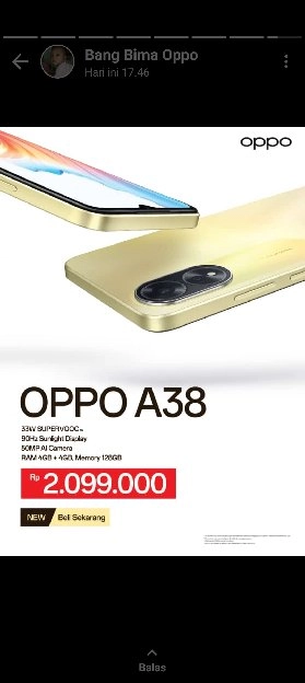 Oppo a38 4+4 Rom 64gb