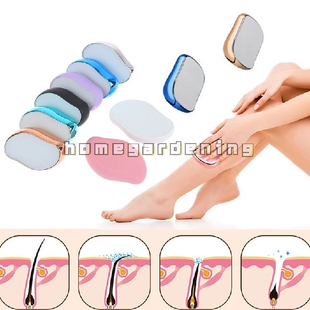 Penghilang Bulu Fisik Crystal Hair Remover Eraser Safety Epilator Reusable Easy Clean Body Beauty Gl