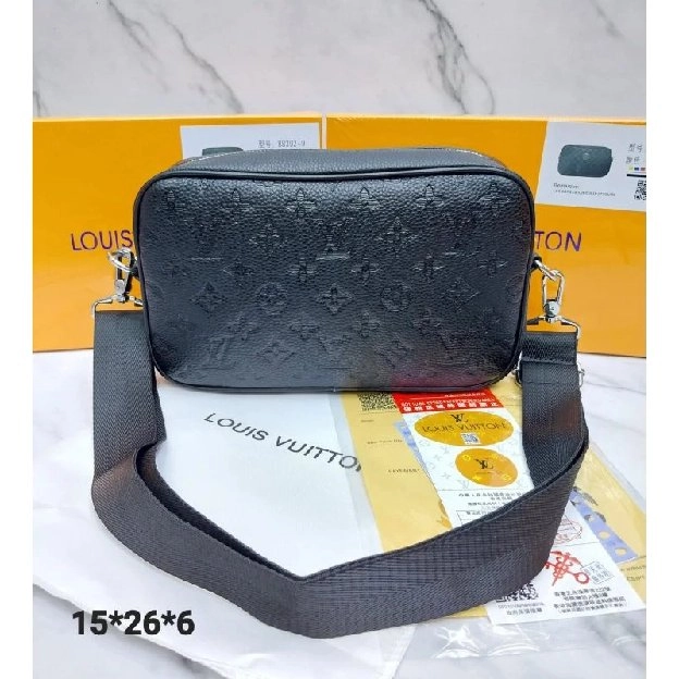 Tas louis vuitton lv Clutch 2in1 Leather Handbag Tas Tangan Kulit