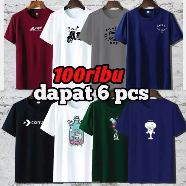 100RIBU DAPAT 6 KAOS DISTRO KEREN