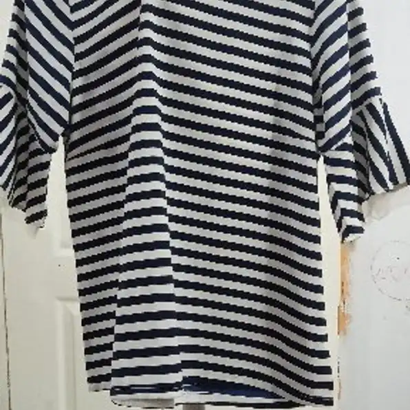 blouse cewek Navy Salur