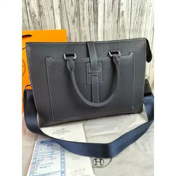 TAS KERJA BRIEFCASE KANTOR PRIA LEATHER HERMES 9001