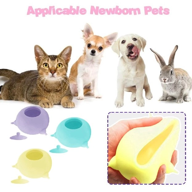 Pet Silicone Nipple Silicone Bottle Small Nipple Macaron Color For Kitten & Puppy