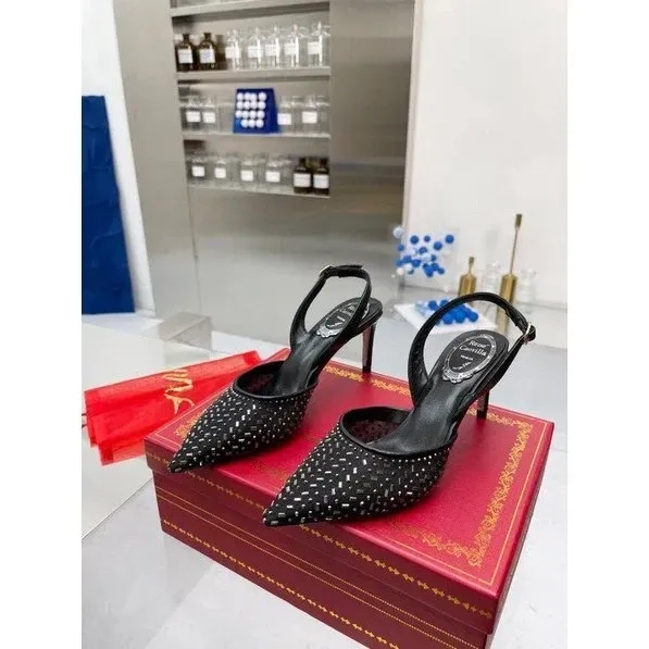 Sepatu sandal heels wanita rene caovilla