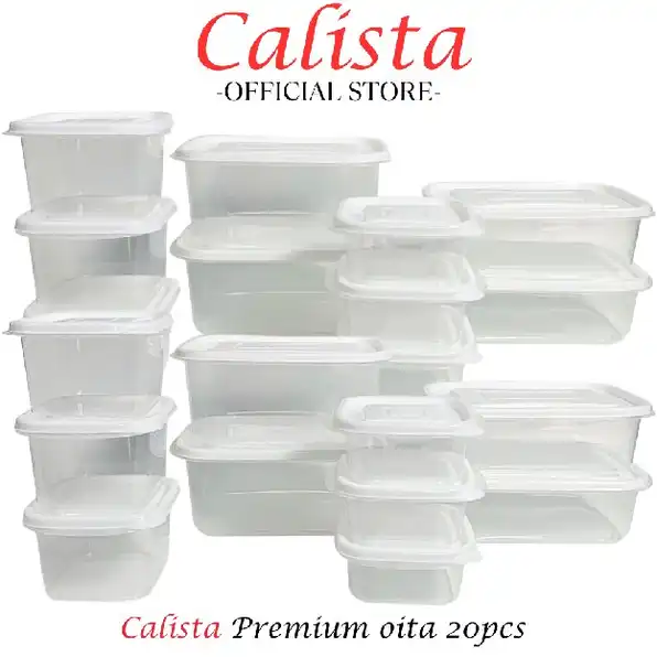 [ CALISTA ] FOOD CONTAINER TOPLES PLASTIK CALISTA OITA SET ISI 20PCS TEMPAT PENYIMPANAN MAKANAN DI K