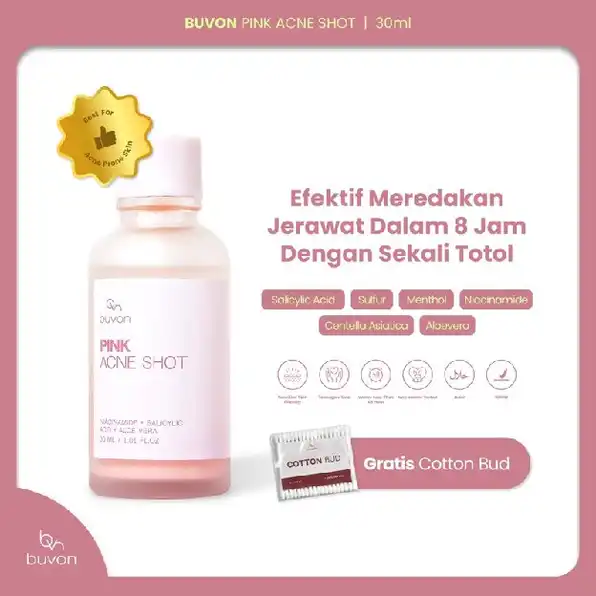 BUVON Pink Acne Shot Obat Totol Jerawat 30ml