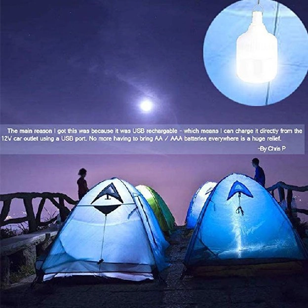 Super Bright Rechargeable Charge Light Bulb Outdoor Camping 3 Model Dimmable Portable Lanterns Emerg