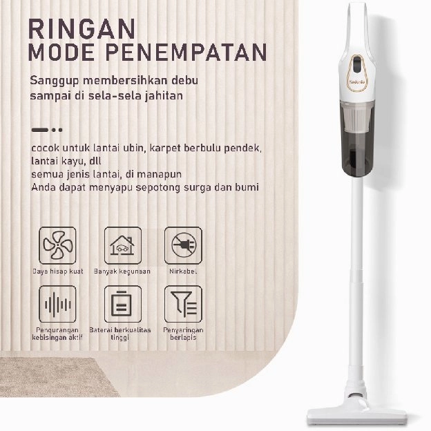 Penyedot debu Wireless pembersih debu genggam rumah tangga penghisap debu portabel Pengumpul Debu Ke