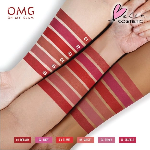 OMG OH MY GLAM MATTE KISS LIP CREAM 3.5G ( LIPSTICK LIPSTIK LIPCREAM ) BPOM HALAL OH MY GLOW