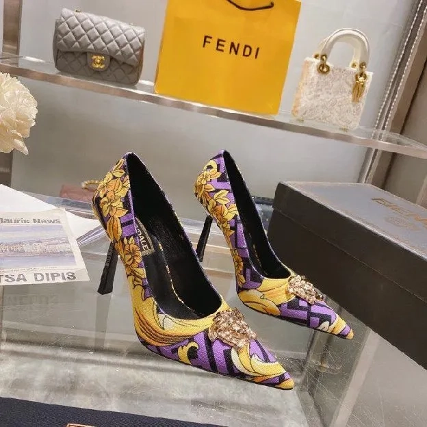 Sepatu heels wanita fendace fendi versace joint