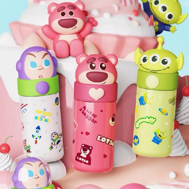 Sanrio/Toy Story Botol Minum Termos Stainless Anak Motif Karakter Kuromi/Cinnamoroll/Lotso/My Melody