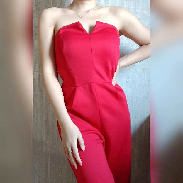 LONG RED JUMPSUIT 