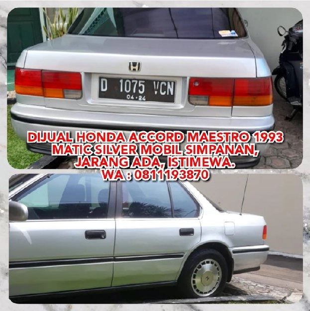 HONDA ACCORD MAESTRO 1993 MATIC SILVER MOBIL SIMPANAN, JARANG ADA, ISTIMEWA. WA:0811193870