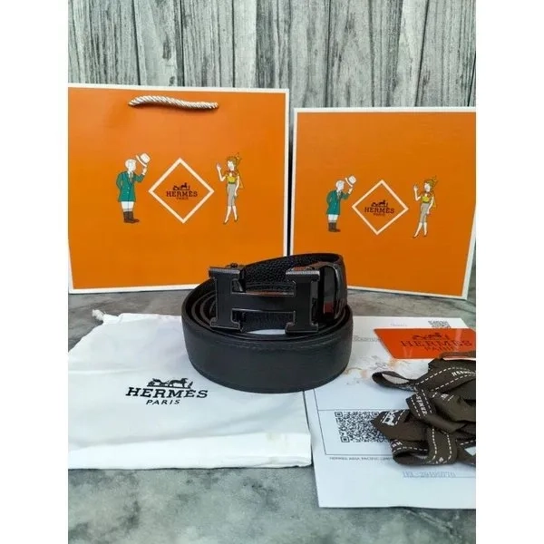 MEN BELT SABUK IKAT PINGGANG PRIA HERMES REL 1011 LEATHER