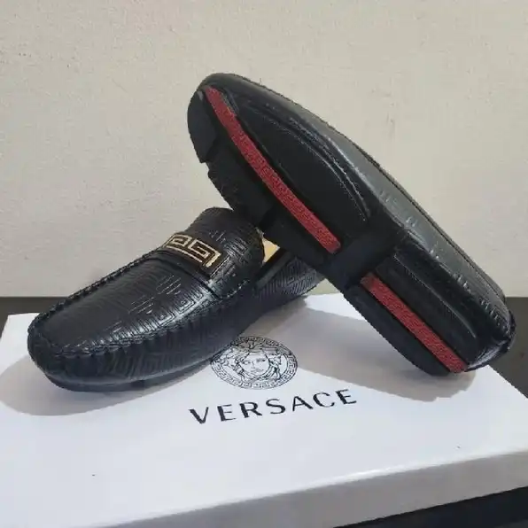 sepatu versace cowok slip on pria loafer shoes men