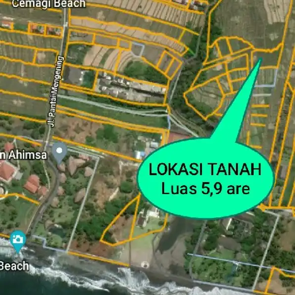 Dijual 2,31 are & 3,78 are, Unblock Ocean VIEW Pantai Cemagi FREE Desaign VILLA