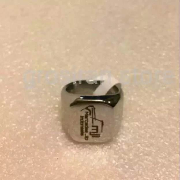 cincin titanium silver bisa custom logo ukir nama gambar tulisan foto grafir laser 