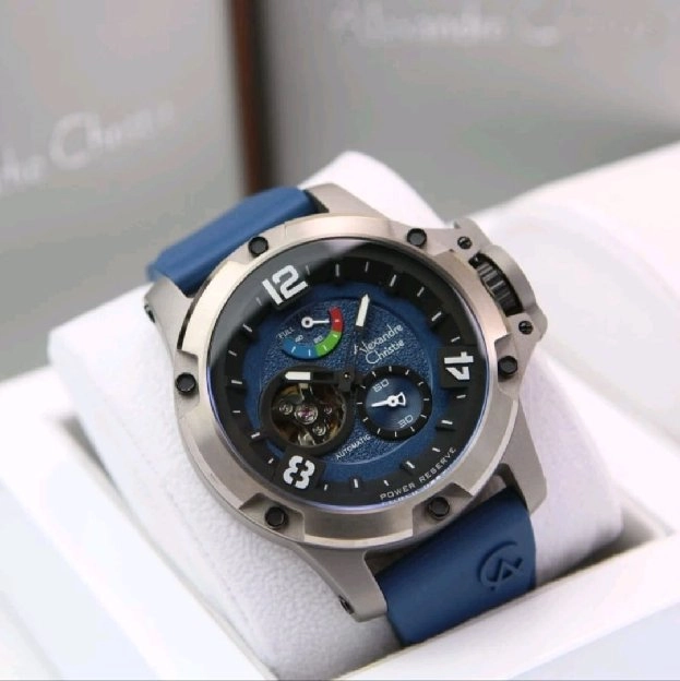 Ready!!Jam Tangan Alexandre Christie AC 6295 Automatic Titanium Pria