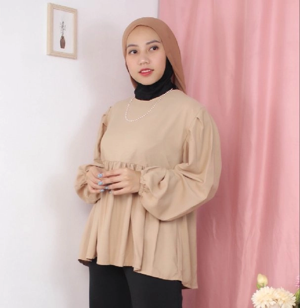 Baju Wanita Blouse Arrabele Plit Premium Quality