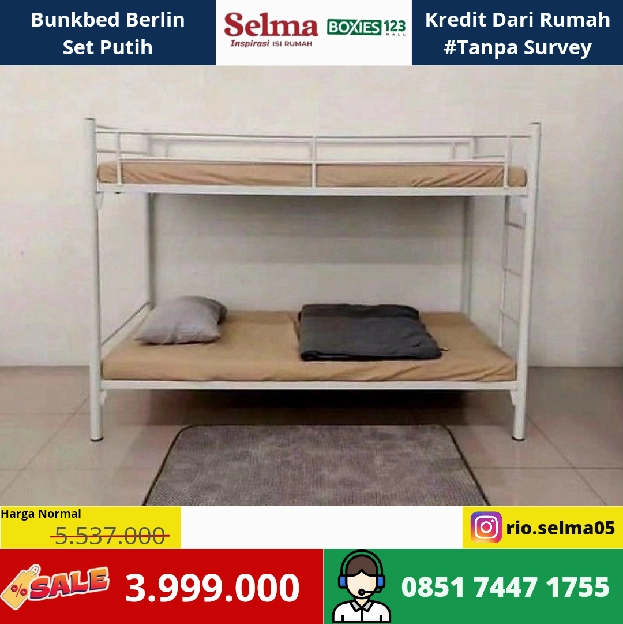 Bunkbed Berlin Set Putih 