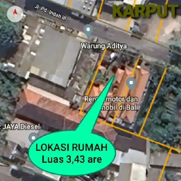 Dijual 1 LT, Jl. Pondok Indah Buluh Indah Gatsu Barst Denpasar