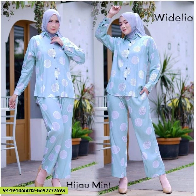 Setelan baju rayon wanita muslim