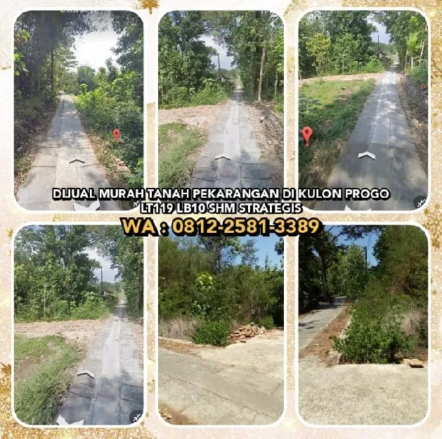 DIJUAL MURAH TANAH PEKARANGAN DI KULON PROGO. LT119 LB10 SHM STRATEGIS.WA: 0812-2581-3389*