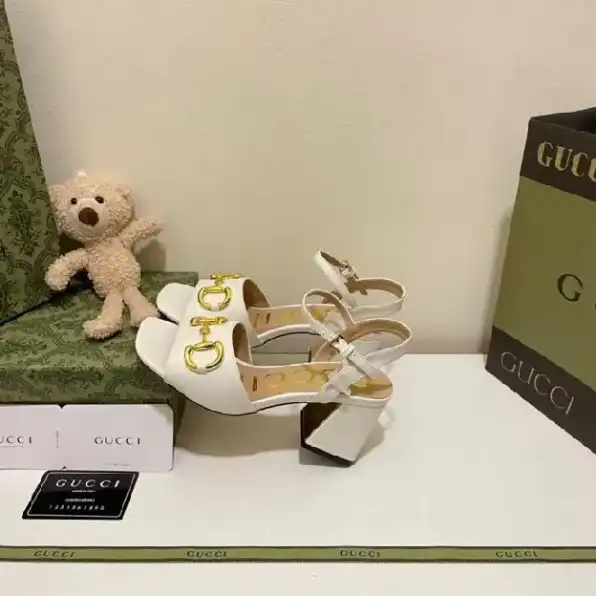 Gucci New Double G Chunky Heel Sandals