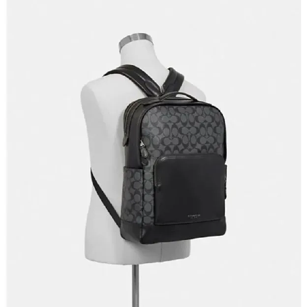 COACH GRAHAM BACKPACK IN SIGNATURE CANVAS (COACH F38755)