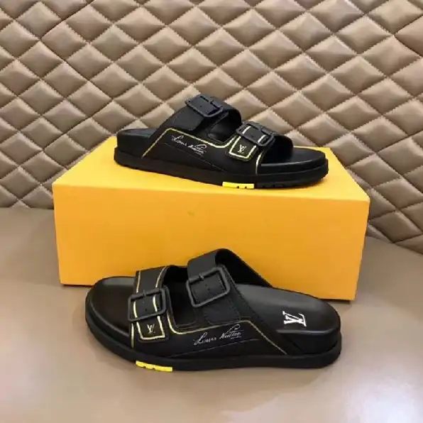 sandal selop pria louis vuitton lv