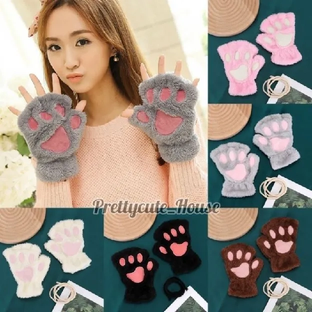 PCH PAW KUCING COSPLAY / CAT PAW / SARUNG TANGAN KUCING NEKOMIMI winter neko fingerless