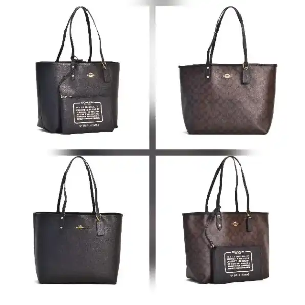 Tas Coach Reversible City Zip Tote In Signature Canvas (C36658)