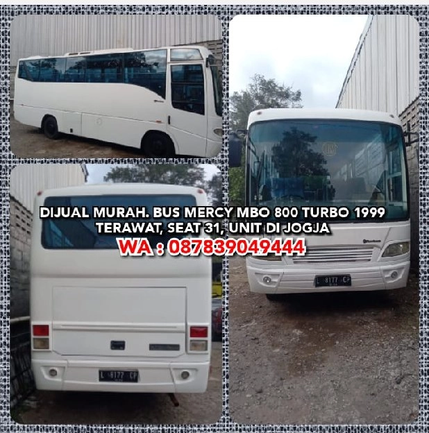 DIJUAL MURAH. BUS MERCY MBO 800 TURBO 1999 TERAWAT, SEAT 31, UNIT DI JOGJA. WA: 087839049444