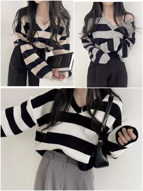 Zeta Sweater Rajut Korea Lengan Panjang 