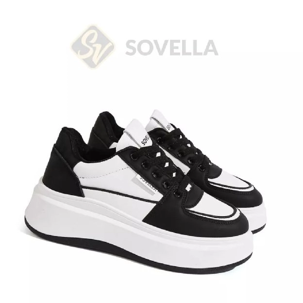 Sepatu Wanita Sneakers Hitam Putih 