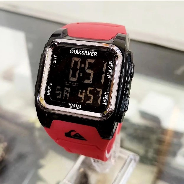 Ready BJM! Jam tangan Pria digital Quicksilver gratis antar Banjarmasin