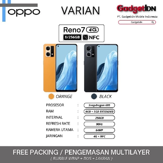 OPPO RENO7 5G & OPPO RENO7 Z 5G 8/256GB 8/128GB RENO 7 5G RENO 7 Z GARANSI RESMI OPPO