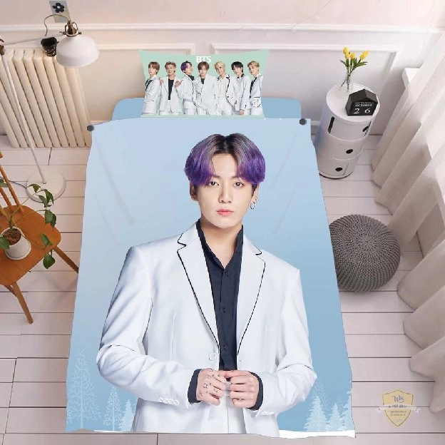 SELIMUT BTS BISA CUSTOM GAMBAR dan SARUNG BANTAL BTS