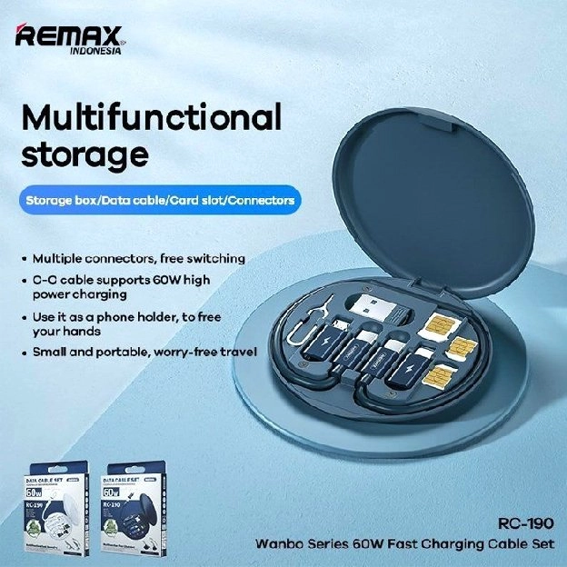 Remax Wanbo Kabel Type C Multi Connector USB A Micro Lightning