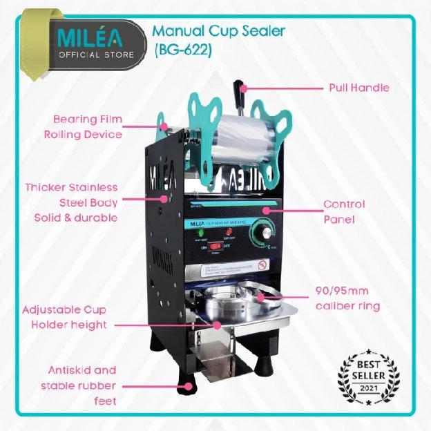 Cup Sealer Milea BG-622 / Penyegel Gelas Minuman