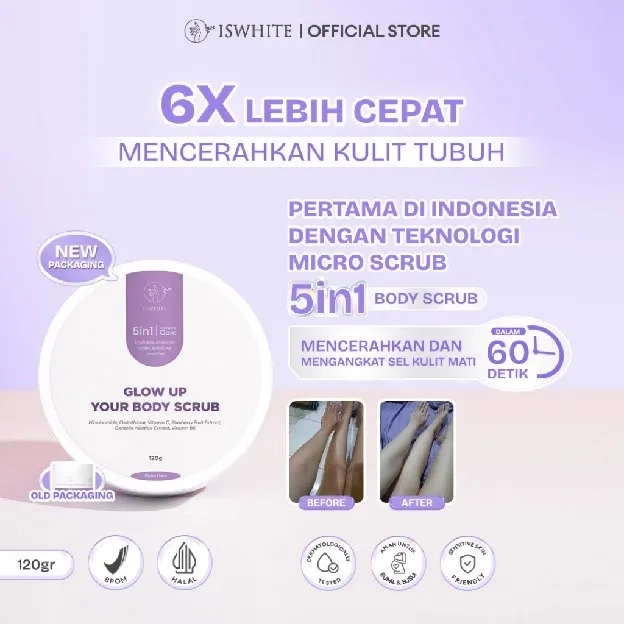 Glow Up Your Body Scrub - Scrub Badan - Lulur Pemutih Brightening Exfoliator | Menghaluskan dan Menc