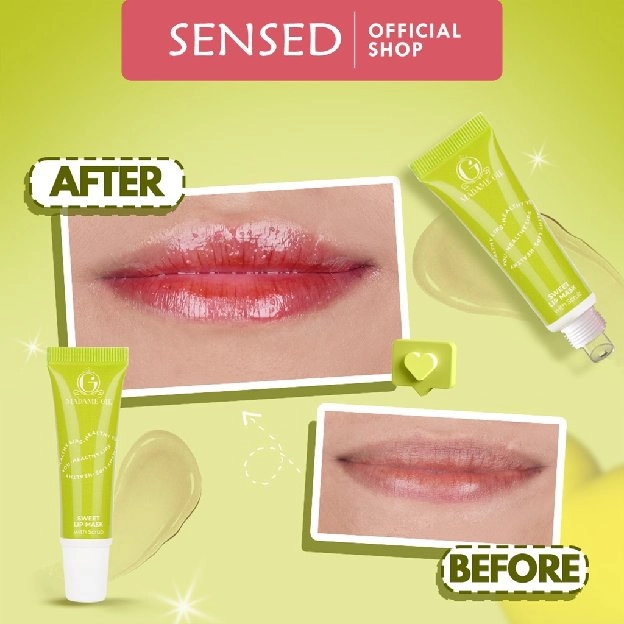 Madame Gie Sweet Lip Mask - Lip Scrub Vitamin E, Lip Balm, Moisturizer, Serum Bibir Cerah