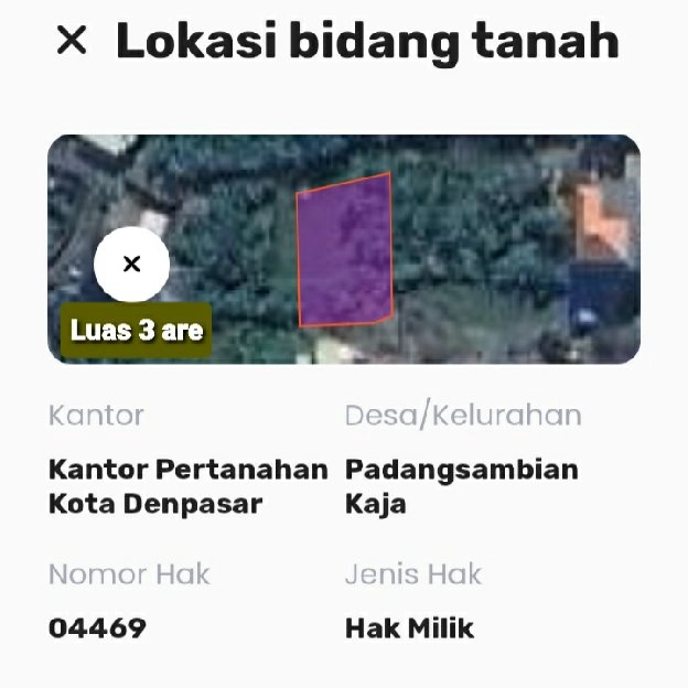 Dijual 3 are, Jl. Panji Kebo Iwo Utara III Padangsambian Kaja Denpasar