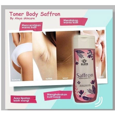 Toner Badan Whitening Aleya Penghilang Bekas Luka Toner Pemutih Kulit Saffron Toner Glowing Bpom I I